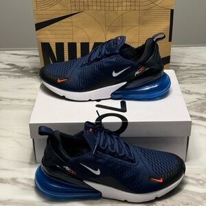 Brand New Nike Air Max270 Midnight Navy/White Marine men’s size 12